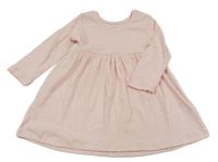 Svetloružové rebrované šaty Primark