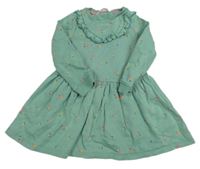 Zelené kvetované teplákové šaty M&S