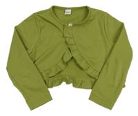 Olivové bolérko s volánikmi Shein