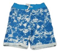 Modro-bílé batikované teplákové kraťasy Kiki&Koko