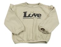 Béžová mikina s nápisom M&S