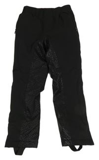 Černé šusťákové zateplené jezdecké kalhoty Equilibre