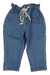 Modré paper bag rifle s tkaničkou zn.Kiabi