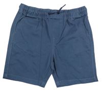 Tmavomodré plátěné kraťasy Peacocks