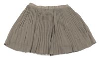Hnedá plisovaná šifónová sukňa