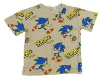 Béžové tričko so Sonicem H&M