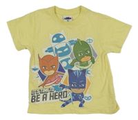 Žlté tričko s PJ MASKS