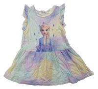 Lila-žlto-svetlomodré šaty s Elsou H&M
