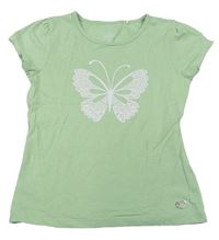 Svetlozelené tričko s motýlkom Topolino
