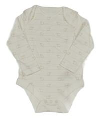 Bílo-béžové pruhované body s ovečkami Primark