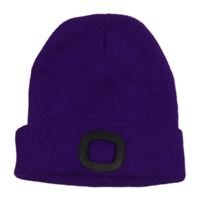 Fialová pletená čepice 