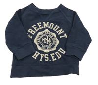 Tmavomodrá mikina s nápisem H&M