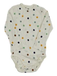 Biele body s farebnymi bodky H&M