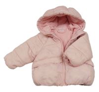 Světlerůžová šusťáková zimní bunda s kapucí So Cute