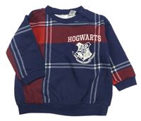 Tmavomodro-červeno-bílá kostkovaná mikina Harry Potter H&M