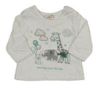 Bílé triko se zvířátky Orsolino