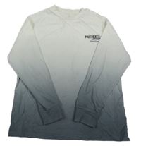 Bílo-šedé tónované triko s nápisem M&S