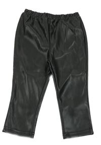 Čierne koženkové nohavice