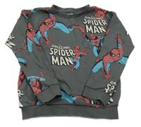Sivá mikina so Spider-manem Nutmeg