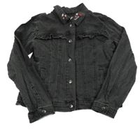 Tmavosivá rifľová crop bunda s Minnií C&A