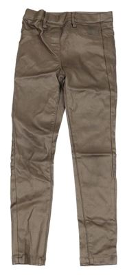 Hnedé koženkové tregíny Next