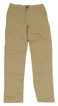 Béžové plátenné chino nohavice Matalan