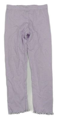 Lila-biele pruhované legíny H&M