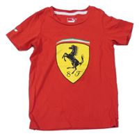 Červené tričko s logem Ferrari Puma