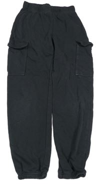 Antracitové cargo tepláky H&M