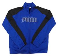 Kobaltově modro-černá propínací sportovní mikina s logem Puma