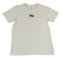 Biele slim fit tričko s výšivkou River Island