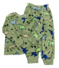 Světlekhaki plyšové pyžama s dinosaurami Originals