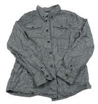 Tmavomodrá melírovaná košeľa Matalan