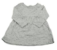 Sivé melírované šaty so srdiečkami H&M