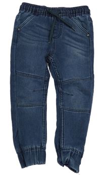 Tmavomodré cuff teplákové rifle lupilu