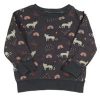 Tmavosivá mikina s duhami a šelmami Bluezoo