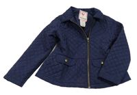 Tmavomodrá prošívaná šusťáková jarní zateplená parka GYMBOREE.