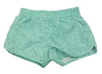 Mátovo-zelené vzorované plážové kraťasy ZEEMAN