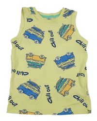 Svetložlté tielko s autobusmi KIDS