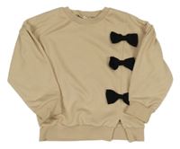 Béžová mikina s mašľami SHEIN