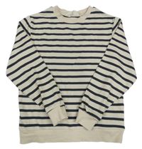 Smetanovo-černá pruhovaná mikina H&M