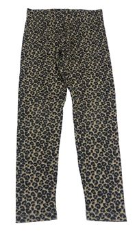 Hnědo-černé legíny s leopardím vzorem M&S