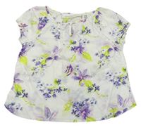 Bílá květovaná halenka H&M