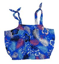 Modrý ľahký crop top s listami New Look