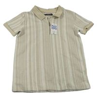 Béžovo-bílé pruhované polo tričko Matalan