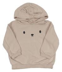 Svetloružová mikina s ňufáčikom  a kapucňou H&M