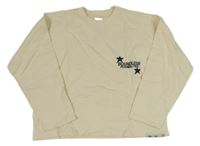 Béžová mikina s nápisom a hviezdami Zara