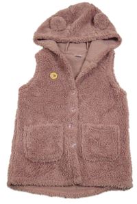 Staroružová chlpatá prepínaci vesta s kapucňou