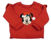 Červená mikina s Mickeym a volánikmi Primark