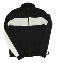 Černo-bílá sportovní propínací funkční mikina Decathlon